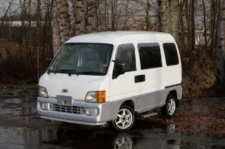 Polar White / Quartz Silver Metallic 1999 Subaru Sambar EFI Dias Supercharged 4WD, PS, PW, PL, ABS, Auto, stock KTD-0461 (photo 2)