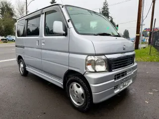 2000 Honda Vamos Fulltime 4WD, PS, PW, PL, AC, Airbags, Auto — Silver Kei Vans, photo 1 of 9