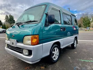 2000 Subaru Sambar EFI Dias Supercharged 4WD, PS, PW, PL, ABS, Auto — Lapis Pearl (Teal Color) Kei Vans, photo 3 of 9