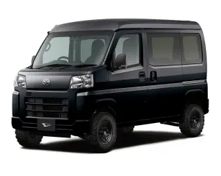 Daihatsu Hijet Cargo Auto (Black) — Black 4WD Kei Vans, photo 1 of 11