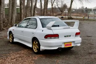2000 Subaru Impreza WRX STI Version 6 4WD, PS, PW, PL, AC, 5MT — Pure White JDM Sedans & Sports, photo 4 of 9