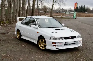2000 Subaru Impreza WRX STI Version 6 4WD, PS, PW, PL, AC, 5MT — Pure White JDM Sedans & Sports, photo 8 of 9