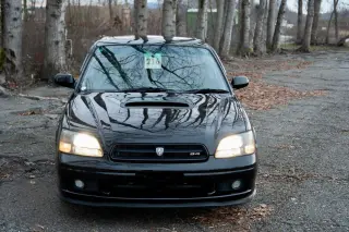 Black Mica Fluorine 2000 Subaru Legacy B4 RSK Twin Turbo Intercooled 4WD, 5MT JDM sports sedan, stock KTD-0508 (photo 1)