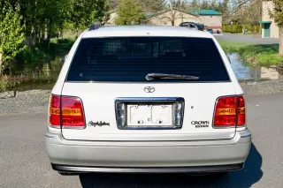 Crystal White Pearl / Silver Metallic 2000 Toyota Crown Estate 2JZ RWD, PW. PL, PS, AC, Navi, Automatic, stock KTD-0512 (photo 5)