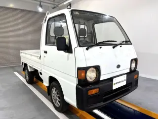White 1991 Subaru Sambar Truck 4WD kei truck for sale, stock KTD-0543 (photo 1)