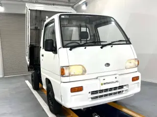 White 1994 Subaru Sambar Truck Dump 4WD kei truck for sale, stock KTD-0590 (photo 1)