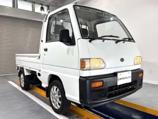 White 1994 Subaru Sambar Truck 4WD kei truck for sale, stock KTD-0598 (photo 1)