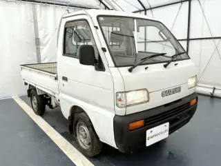 White 1994 Suzuki Carry Truck 4WD kei truck for sale, stock KTD-0605 (photo 1)