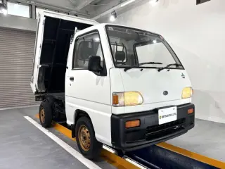 White 1995 Subaru Sambar Truck Dump 4WD kei truck for sale, stock KTD-0628 (photo 1)