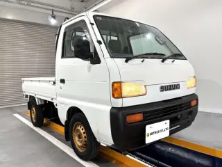 White 1995 Suzuki Carry Truck 2WD kei truck for sale, stock KTD-0639 (photo 1)