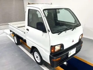 White 1996 Mitsubishi Minicab Truck 2WD kei truck for sale, stock KTD-0659 (photo 1)
