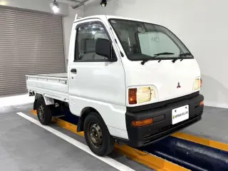 White 1997 Mitsubishi Minicab Truck 4WD kei truck for sale, stock KTD-0702 (photo 1)