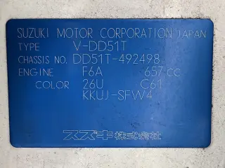 White 1997 Suzuki Carry Dump, 52,800 miles, F6A 660 cc, stock KTD-0718 (photo 30)