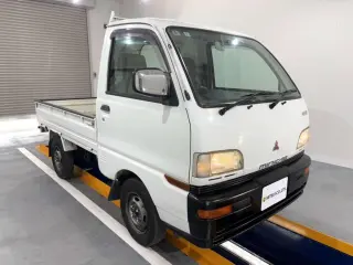 White 1998 Mitsubishi Minicab Truck 4WD kei truck for sale, stock KTD-0751 (photo 1)