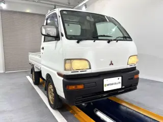 White 1998 Mitsubishi Minicab Truck 4WD kei truck for sale, stock KTD-0754 (photo 1)