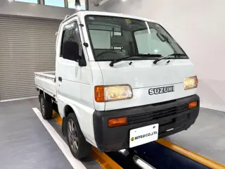 White 1998 Suzuki Carry Truck 4WD kei truck for sale, stock KTD-0775 (photo 1)