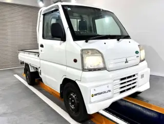 White 2000 Mitsubishi Minicab Truck 4WD kei truck for sale, stock KTD-0847 (photo 1)