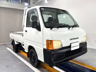 White 2000 Subaru Sambar Truck 4WD kei truck for sale, stock KTD-0851 (photo 1)