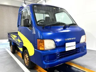 Blue 2001 Subaru Sambar Truck 4WD kei truck for sale, stock KTD-0874 (photo 1)
