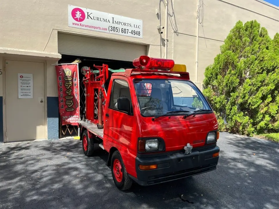 1995 Mitsubishi Minicab Fire Truck — Red Kei Trucks, photo 1 of 18
