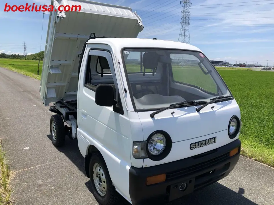 1991 Suzuki Carry Mini Dump Truck - Boeki USA — White 4WD Mini Dump Trucks, photo 1 of 11