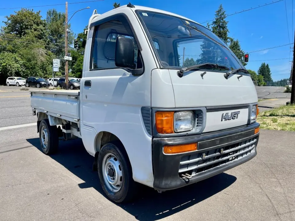 1994 Daihatsu Hi-Jet Climber Dump 4WD, 2Hi-4Hi-4Lo, 5MT, Difflock — White Mini Dump Trucks, photo 1 of 9