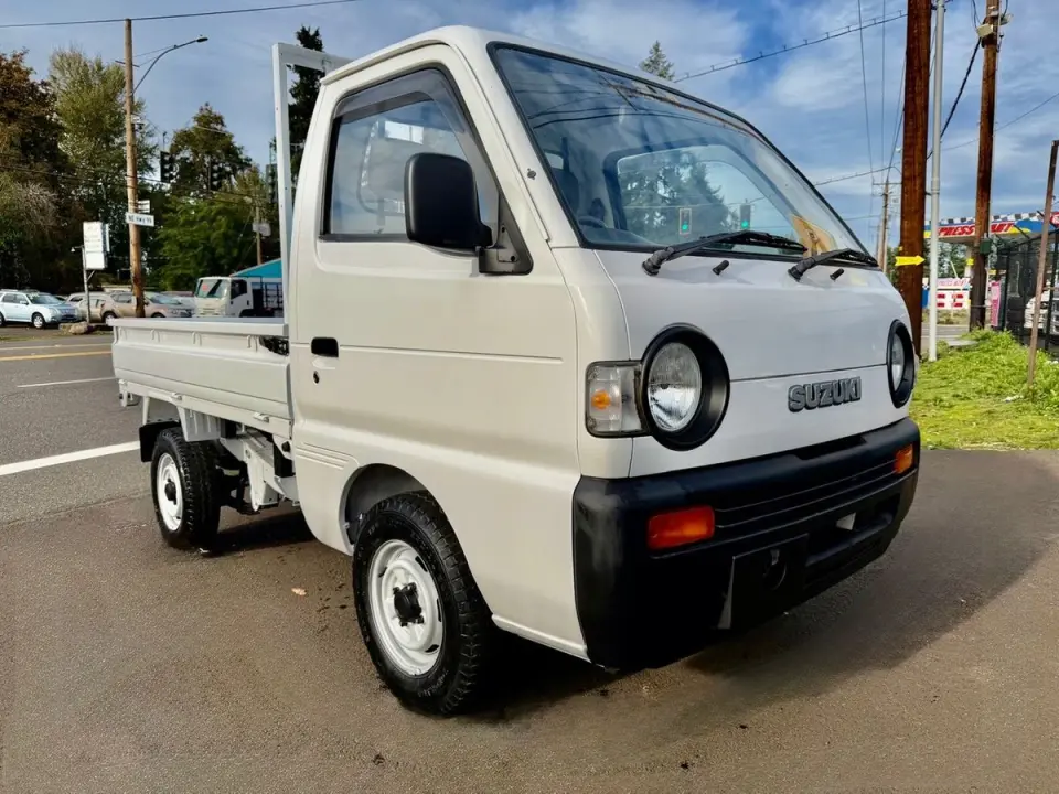 1994 Suzuki Carry SD Dump 4WD, 2Hi-4Hi-4Lo, 4MT, Diff Lock, Like New — White Mini Dump Trucks, photo 1 of 9