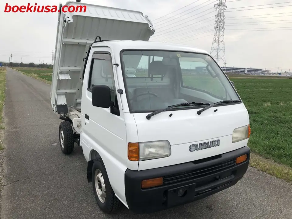 1995 Suzuki Carry Dump — White 4WD Mini Dump Trucks, photo 1 of 11