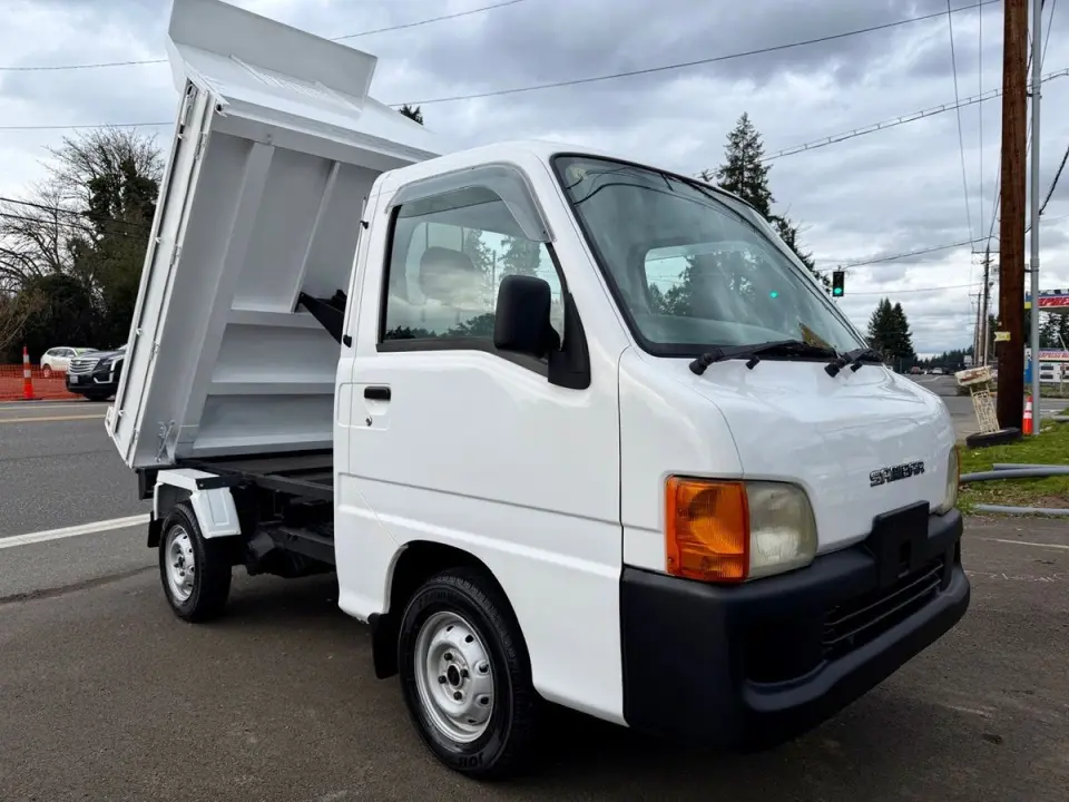 1999 Subaru Sambar HD Dump 4WD, 2Hi-4Hi, EL Gear, 5MT, Like New! — Polar White Mini Dump Trucks, photo 1 of 9