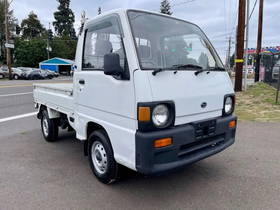 1993 Subaru Sambar Special 4WD, 2Hi-4Hi, EL Gear, 5MT — White Kei Trucks, photo 1 of 9