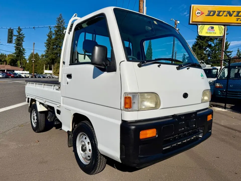 1996 Subaru Sambar 4WD, 2Hi-4Hi, Extra Low Gear, 5MT — Polar White Kei Trucks, photo 1 of 9