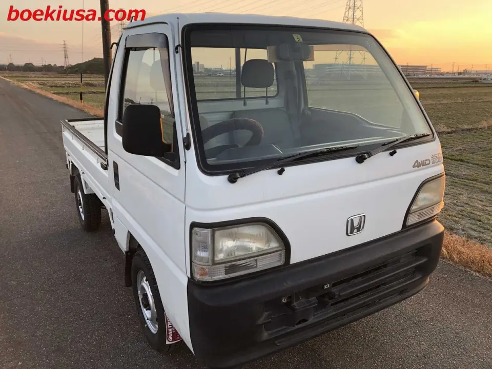 1998 Honda Acty Mini Truck, Kei Truck with AC - Boeki USA — White 4WD Kei Trucks, photo 1 of 11