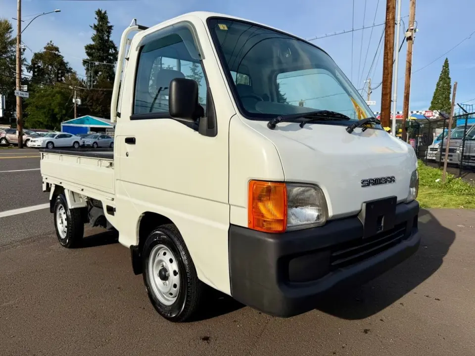 1999 Subaru Sambar EFI Limited All Wheel Drive, PS, AC, Airbag, Auto — Polar White Kei Trucks, photo 1 of 9