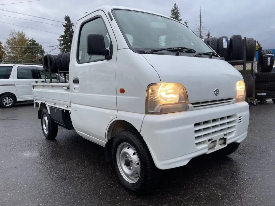 1999 Suzuki Carry EFI Turbo 4WD, 2Hi-4Hi-4Lo, 5MT, Next Gen — White Kei Trucks, photo 1 of 9