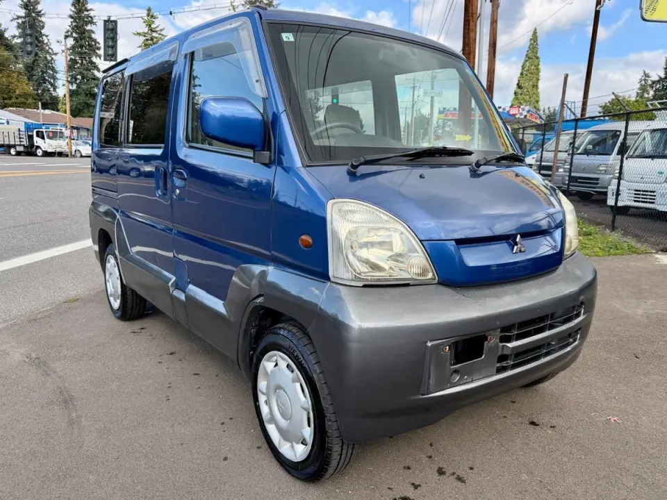 1999 Mitsubishi Town Box Wide EFI, 1100cc, 2WD, PS, PW, PL, Auto — Blue / Grey Kei Vans, photo 1 of 9