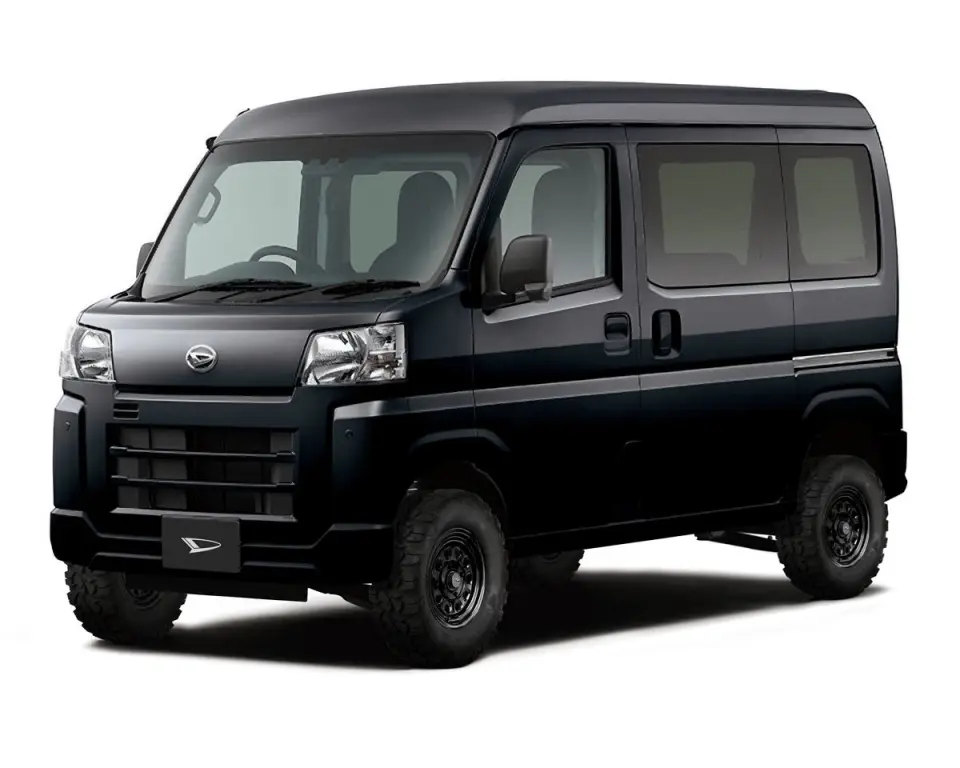 Daihatsu Hijet Cargo Auto (Black) — Black 4WD Kei Vans, photo 1 of 11