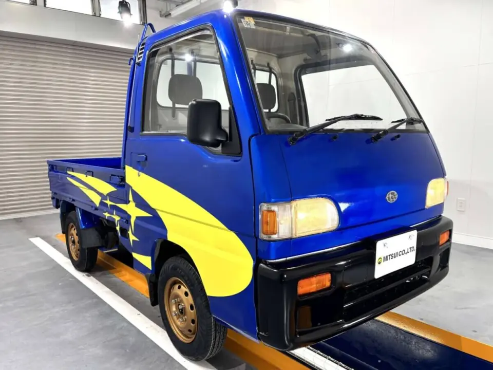 1993 Subaru Sambar Truck — Blue 4WD Kei Trucks, photo 1 of 26
