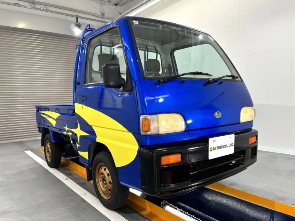 1996 Subaru Sambar Truck — Blue 4WD Kei Trucks, photo 1 of 25