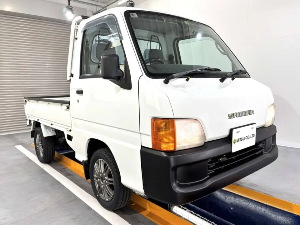 2000 Subaru Sambar Truck — White 4WD Kei Trucks, photo 1 of 27
