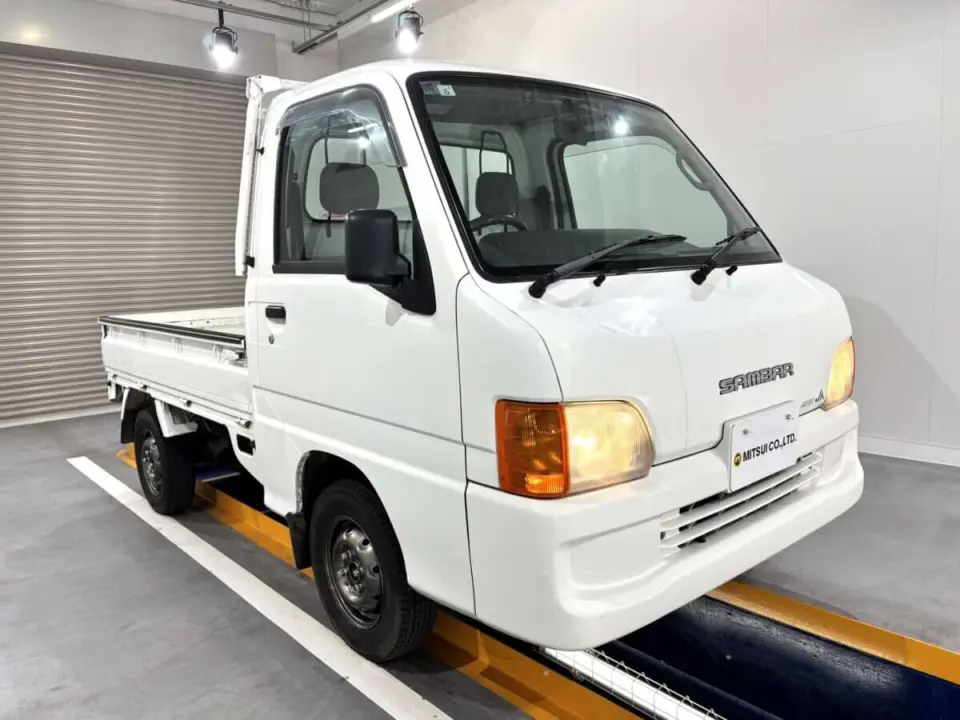 2000 Subaru Sambar Truck — White 4WD Kei Trucks, photo 1 of 26