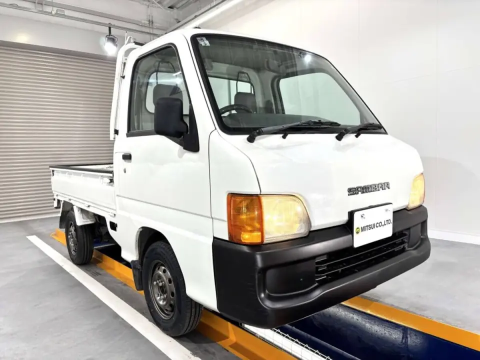 2000 Subaru Sambar Truck — White 4WD Kei Trucks, photo 1 of 27