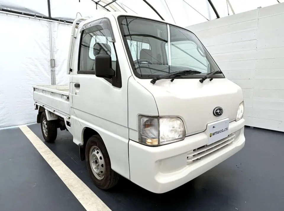 2001 Subaru Sambar Truck — White 4WD Kei Trucks, photo 1 of 28